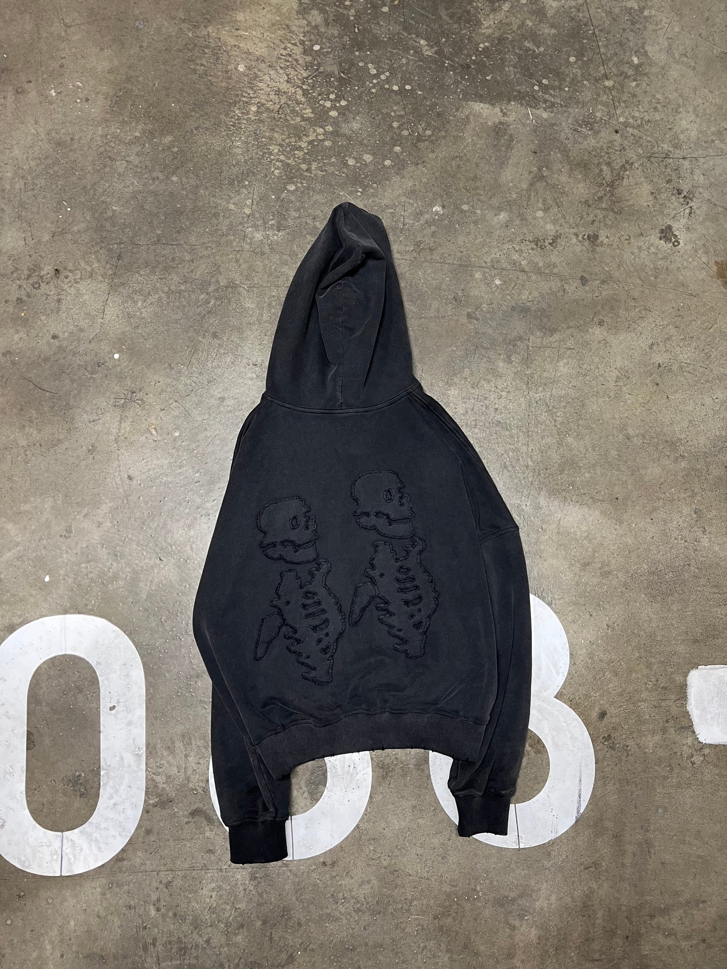 Double Skeleton Zip Hoodie